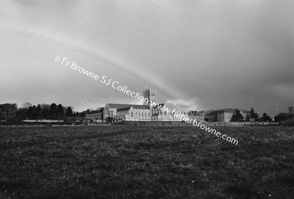 MT MELLARY  ABBEY  FROM SOUTH WEST  WITH RAINBOW
